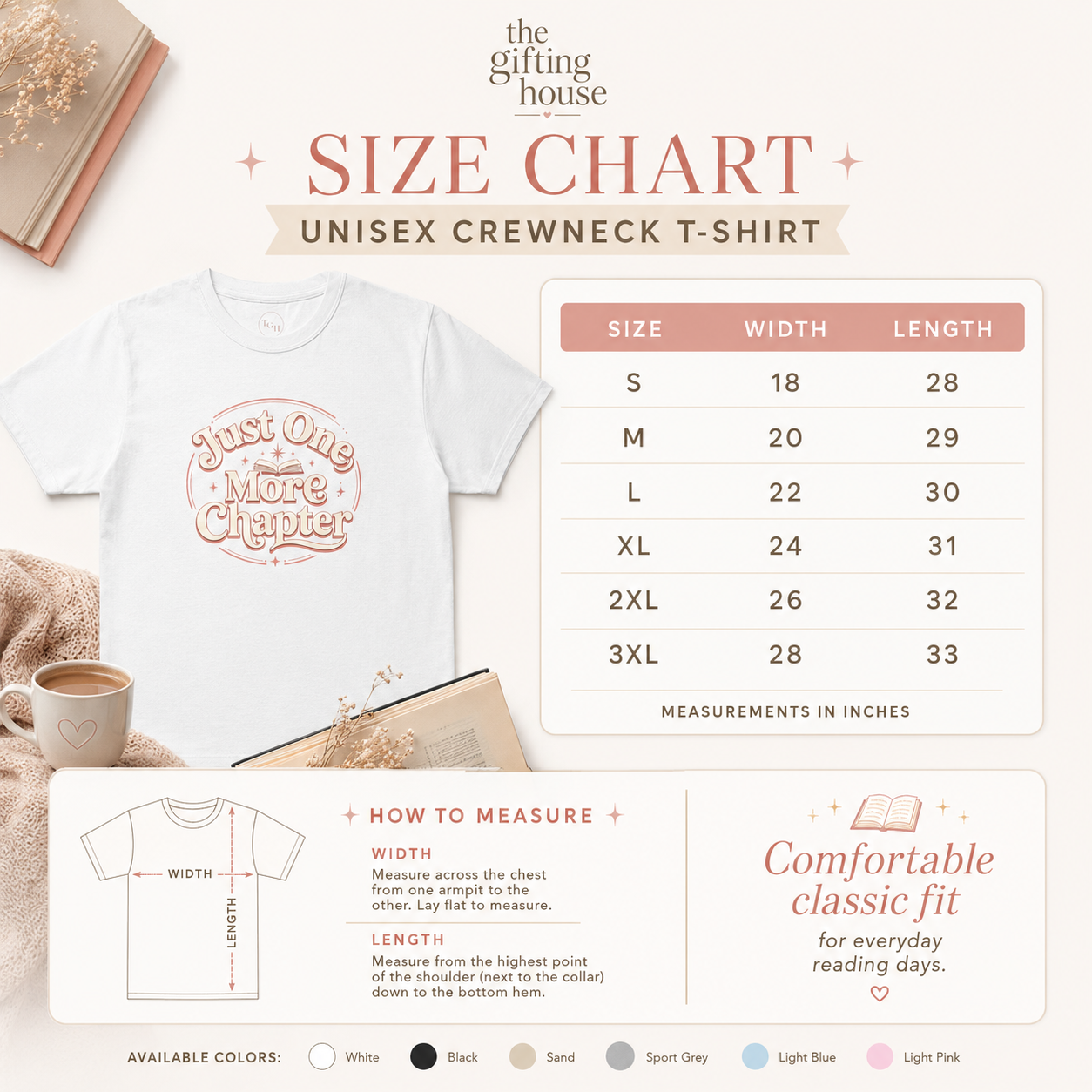 Just One More Chapter T-Shirt — Cozy Book Lover Tee Gift