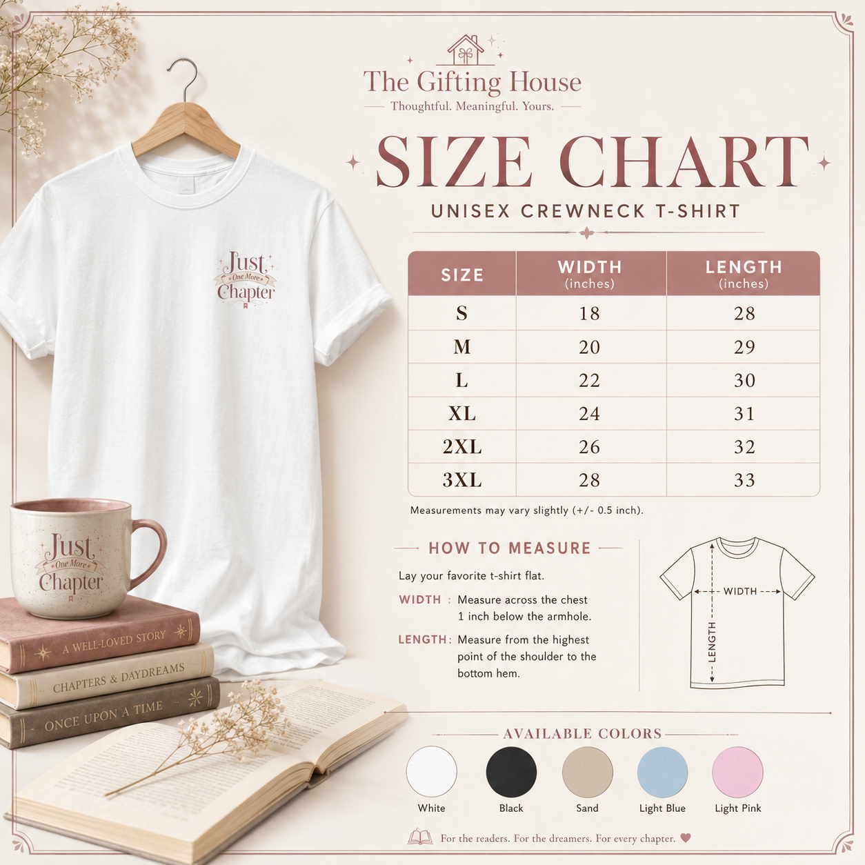Just A Chapter T-Shirt — Literary Tee for Readers Gift