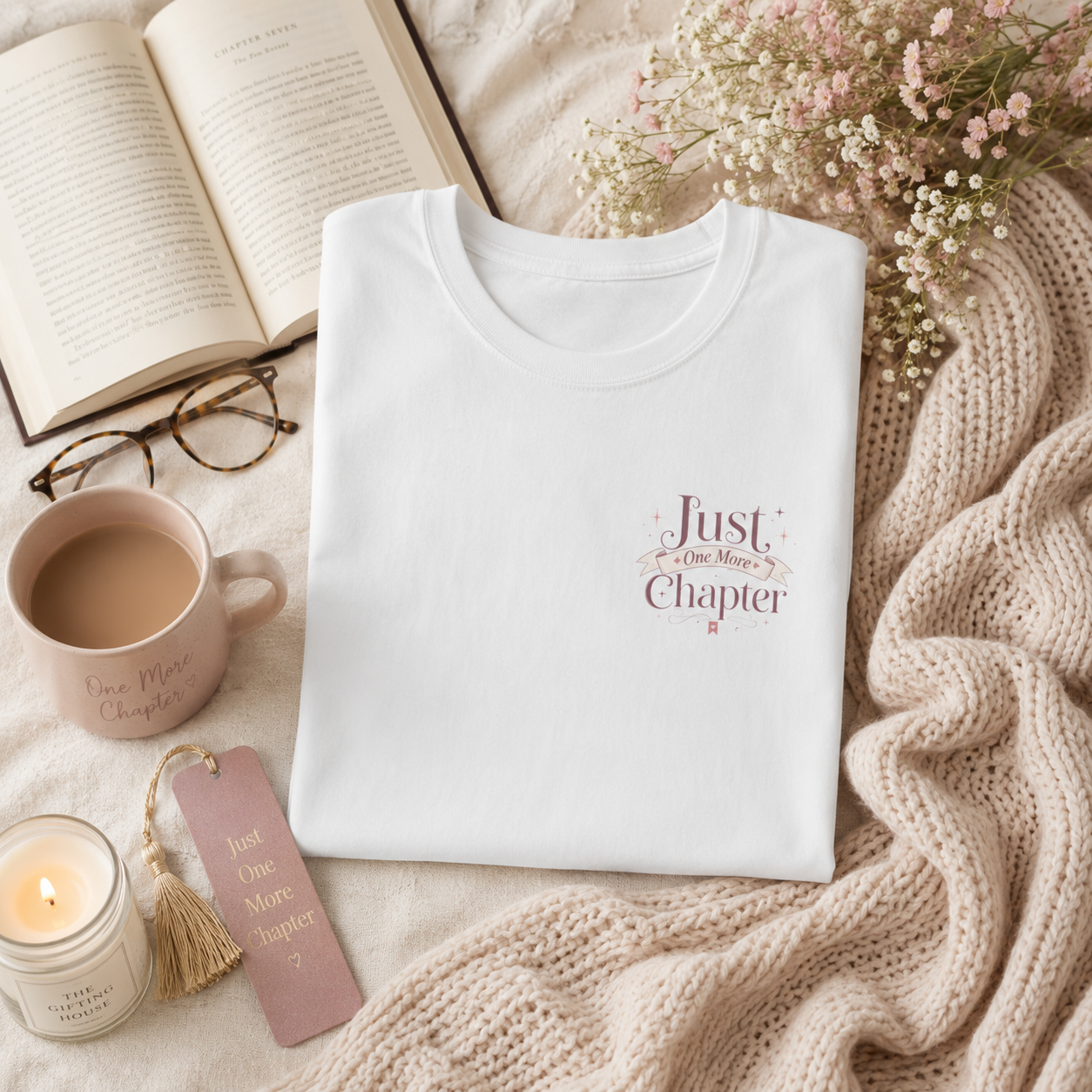Just A Chapter T-Shirt — Literary Tee for Readers Gift