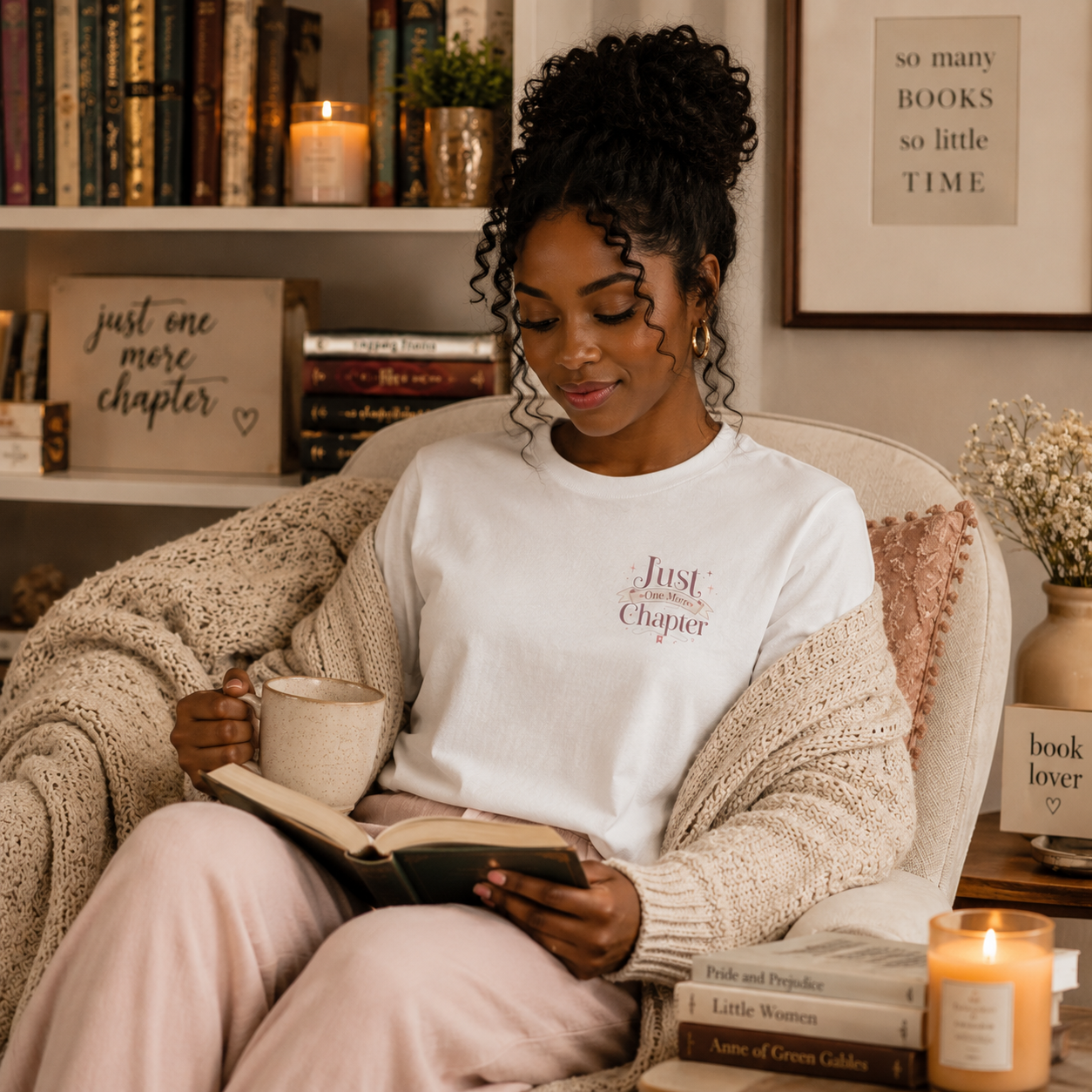 Just A Chapter T-Shirt — Literary Tee for Readers Gift