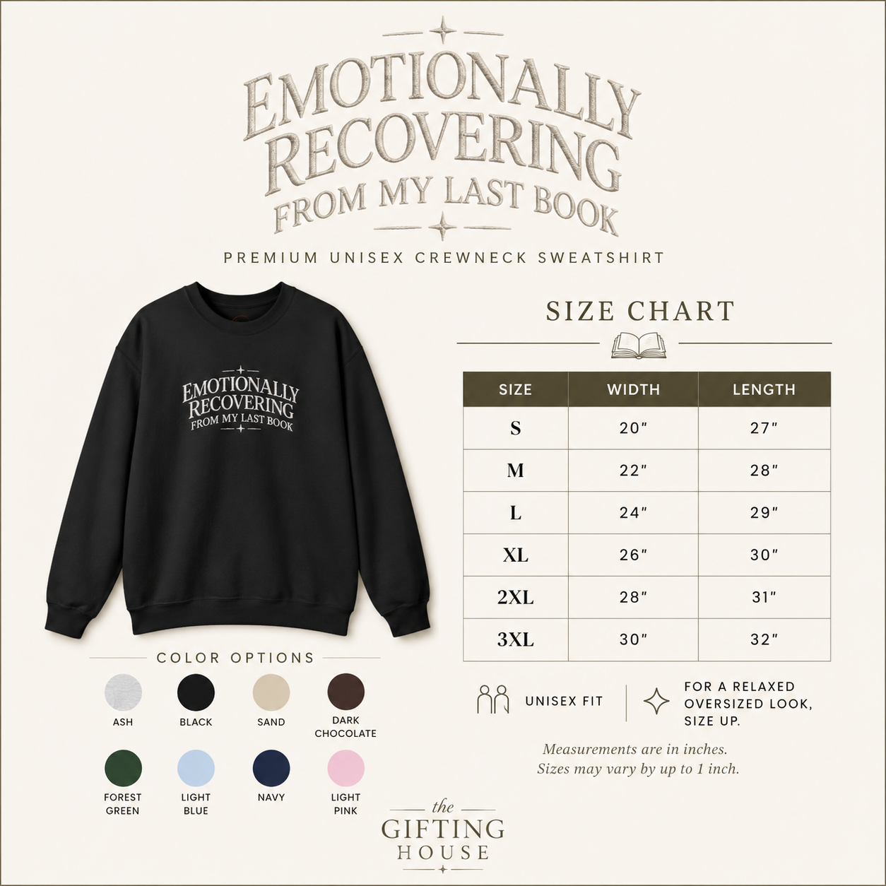 Emotionally Recovering From My Last Book Cozy Pullover – Crewneck Sweatshirt Gift