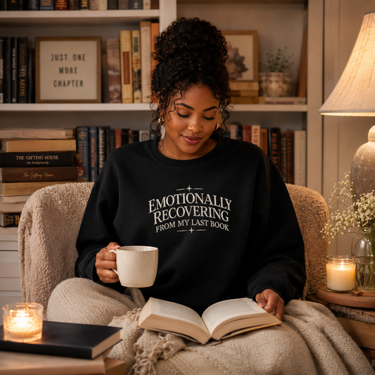 Emotionally Recovering From My Last Book Cozy Pullover – Crewneck Sweatshirt Gift