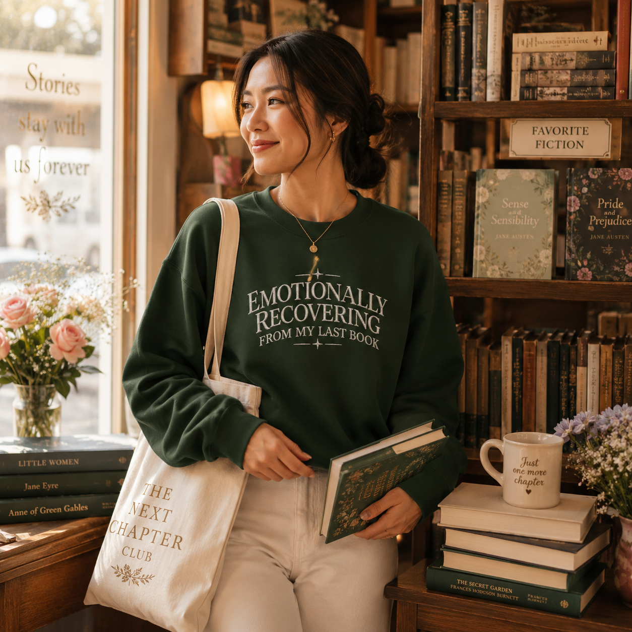 Emotionally Recovering From My Last Book Cozy Pullover – Crewneck Sweatshirt Gift