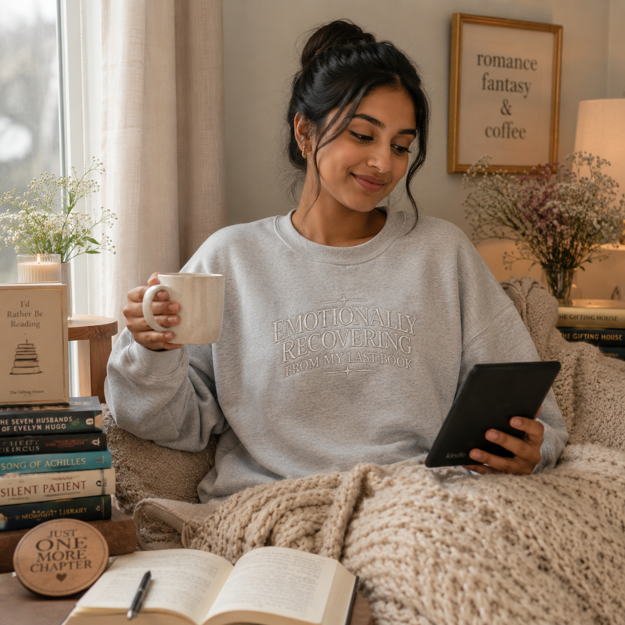 Emotionally Recovering From My Last Book Cozy Pullover – Crewneck Sweatshirt Gift