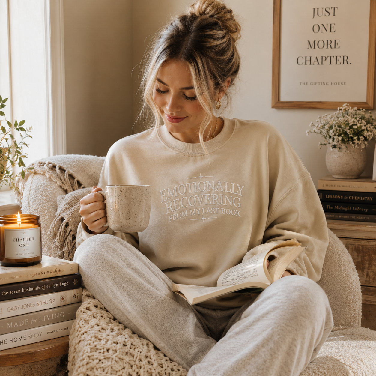 Emotionally Recovering From My Last Book Cozy Pullover – Crewneck Sweatshirt Gift
