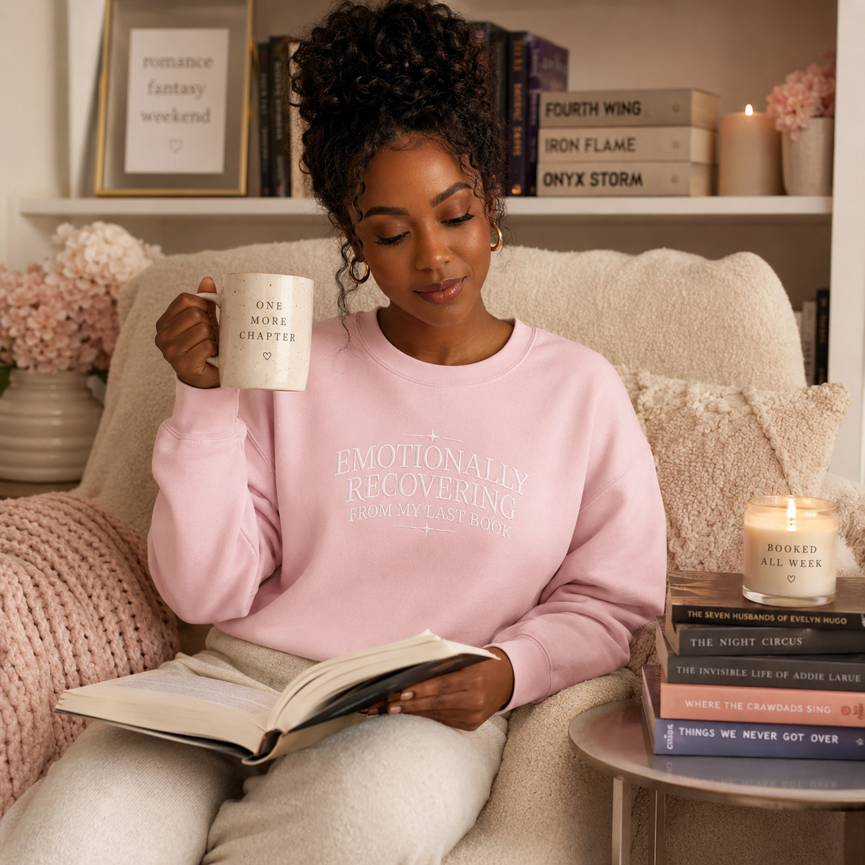 Emotionally Recovering From My Last Book Cozy Pullover – Crewneck Sweatshirt Gift