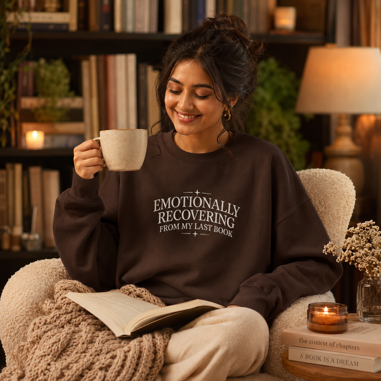 Emotionally Recovering From My Last Book Cozy Pullover – Crewneck Sweatshirt Gift