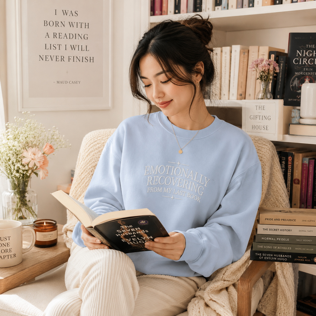 Emotionally Recovering From My Last Book Cozy Pullover – Crewneck Sweatshirt Gift