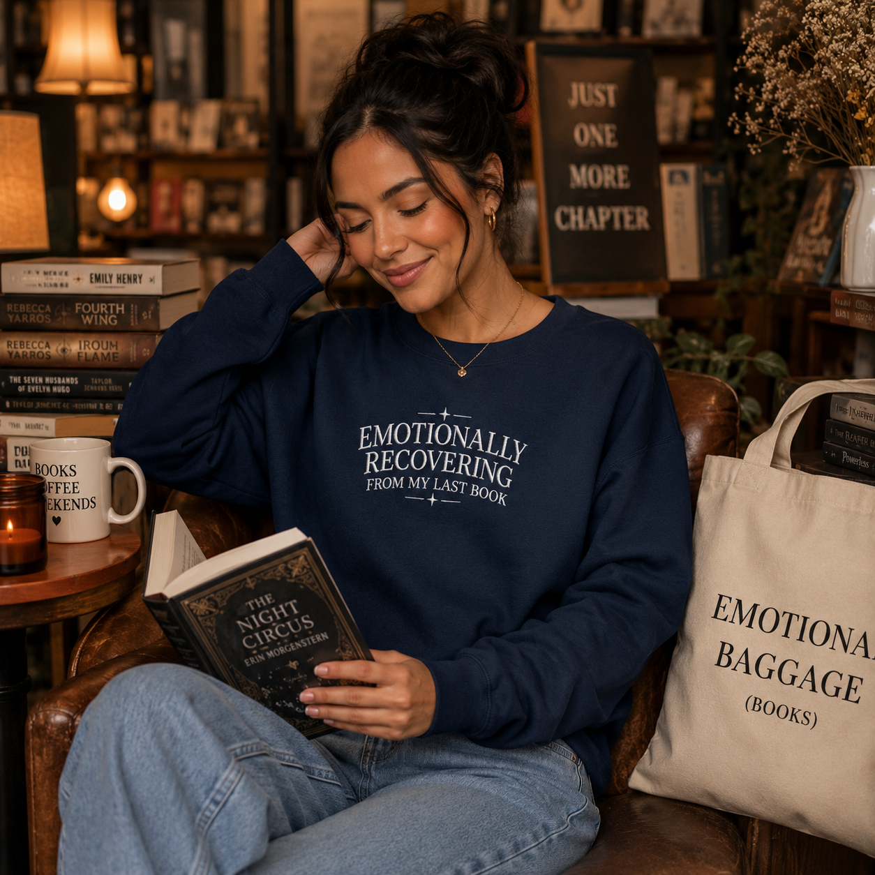 Emotionally Recovering From My Last Book Cozy Pullover – Crewneck Sweatshirt Gift