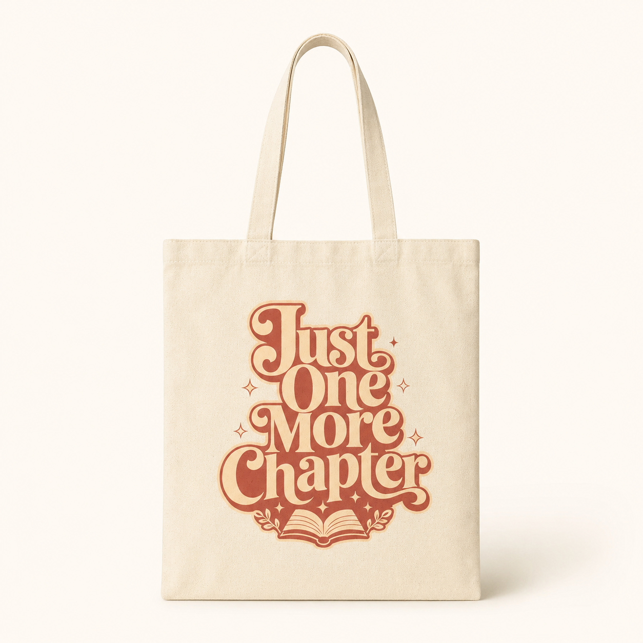 "Just One More Chapter" Book Lover Canvas Tote — Book Lover Gift