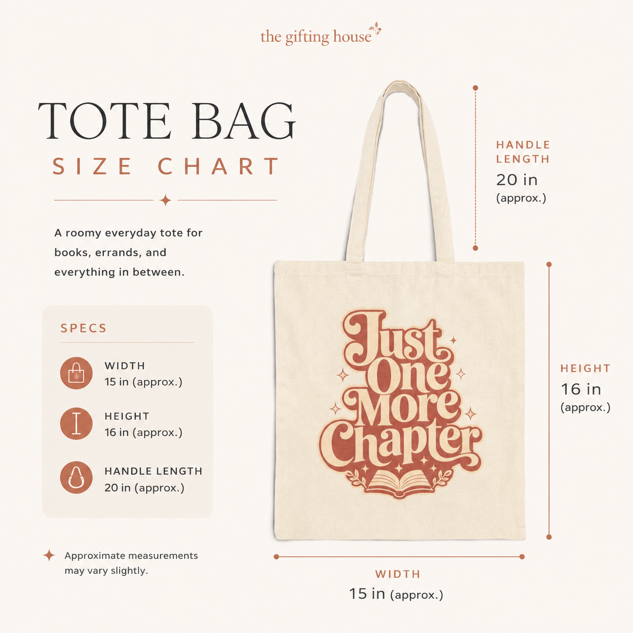 "Just One More Chapter" Book Lover Canvas Tote — Book Lover Gift
