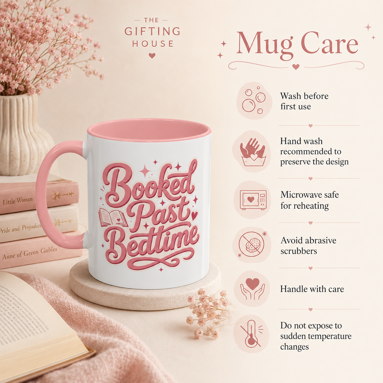 Booked Past Bedtime Coffee Mug 11oz — Book Lover Gift