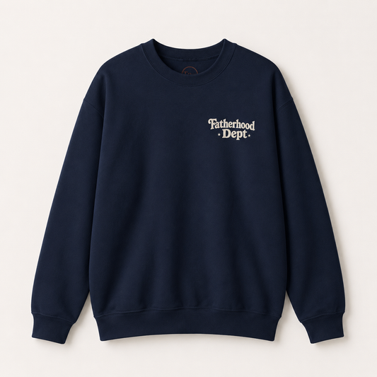Fatherhood Dept. Crewneck Sweatshirt — Vintage Pullover Father Gift