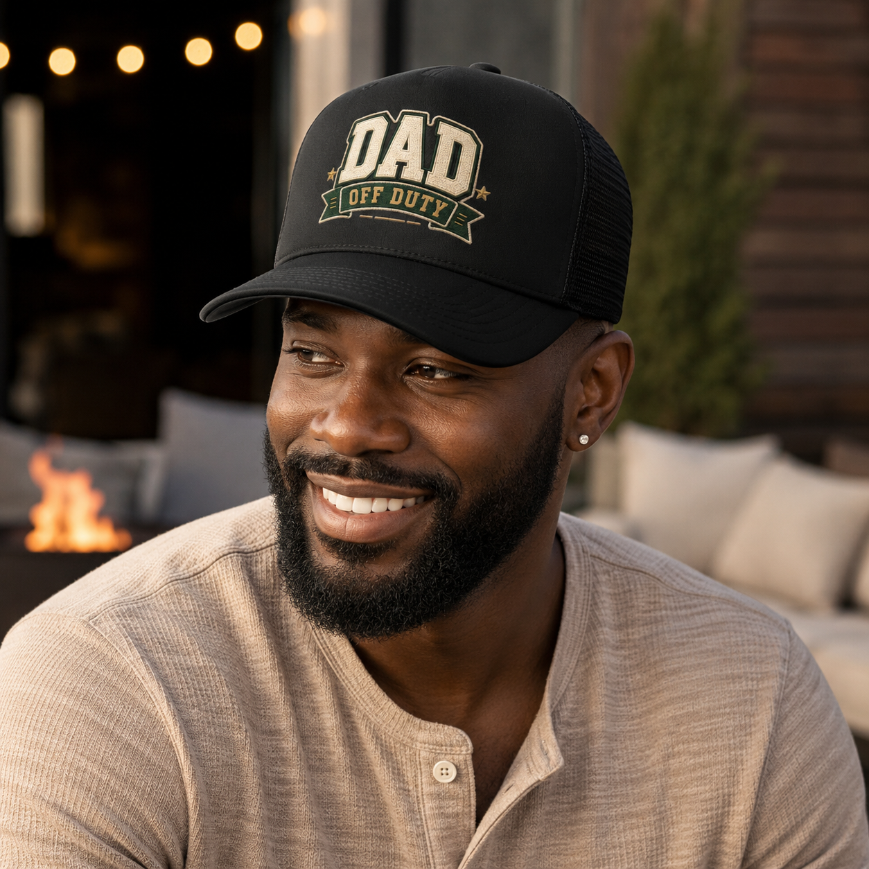 Dad Off Duty Trucker Hat - Vintage Patch Cap for Fathers Day Gift