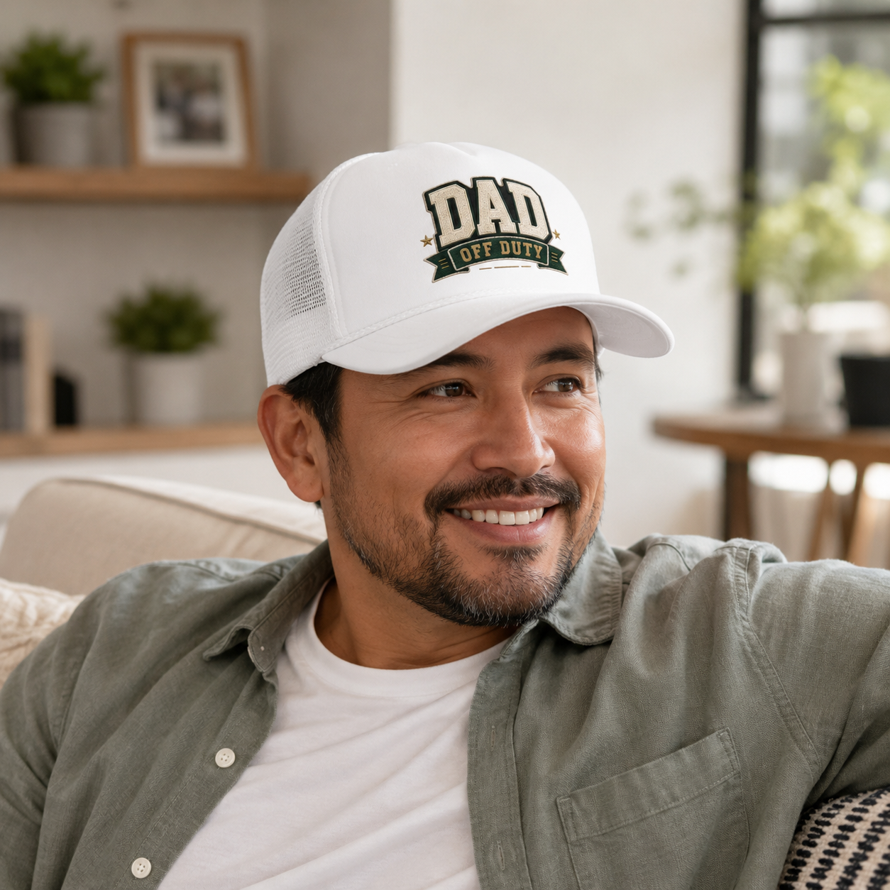 Dad Off Duty Trucker Hat - Vintage Patch Cap for Fathers Day Gift