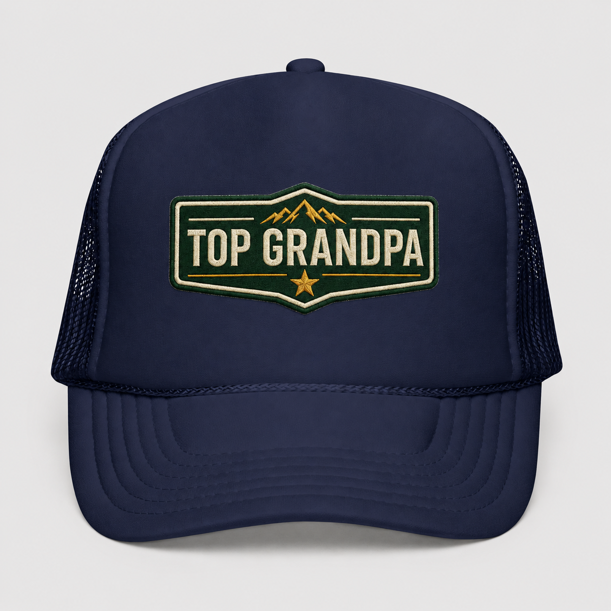 Top Grandpa Trucker Hat – Vintage Patch Fathers Day Gift