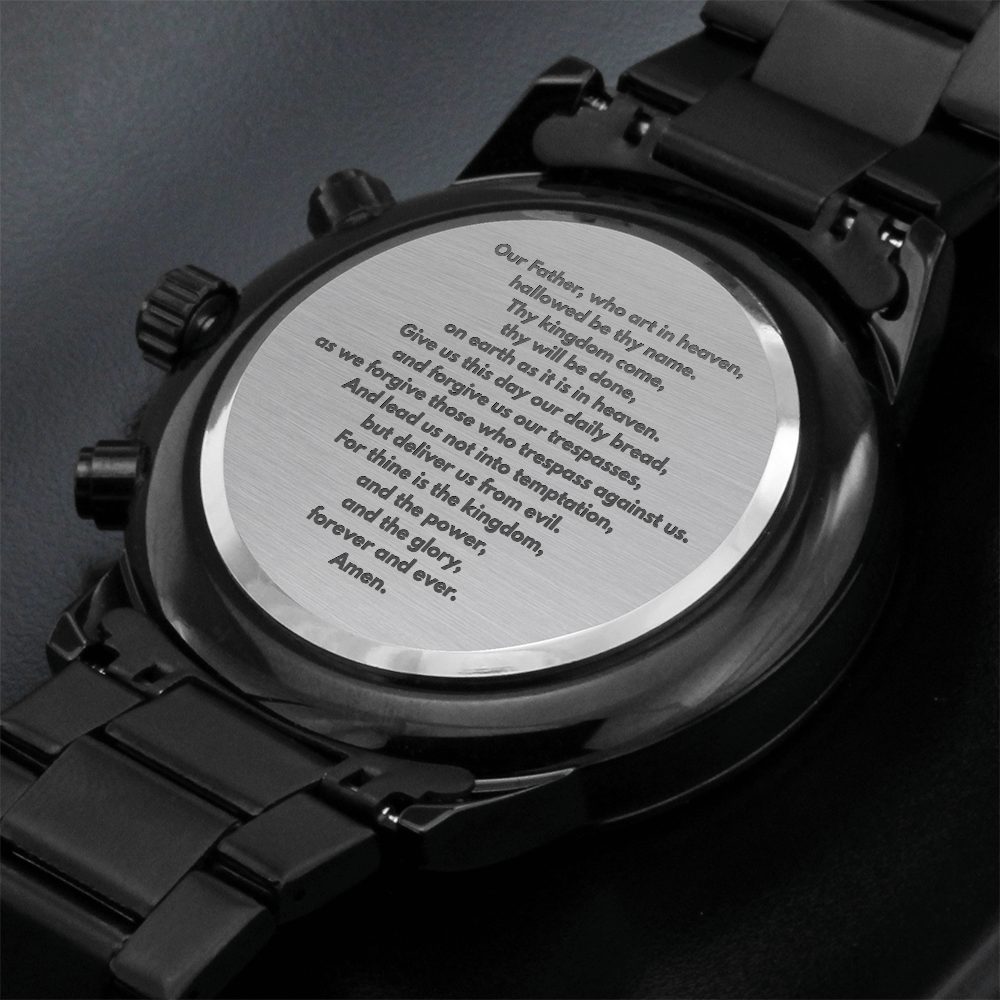 The Lord's Prayer Men's Watch — Christian Faith Gift