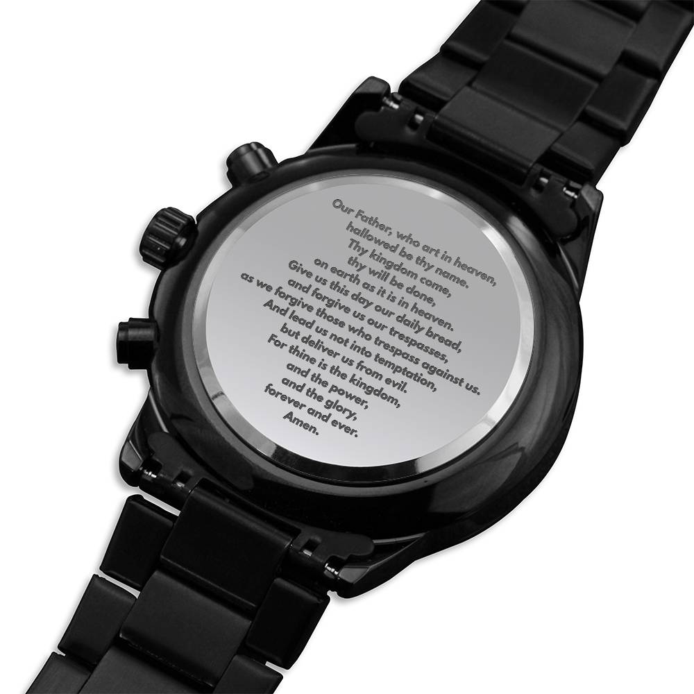 The Lord's Prayer Men's Watch — Christian Faith Gift