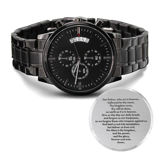 The Lord's Prayer Men's Watch — Christian Faith Gift