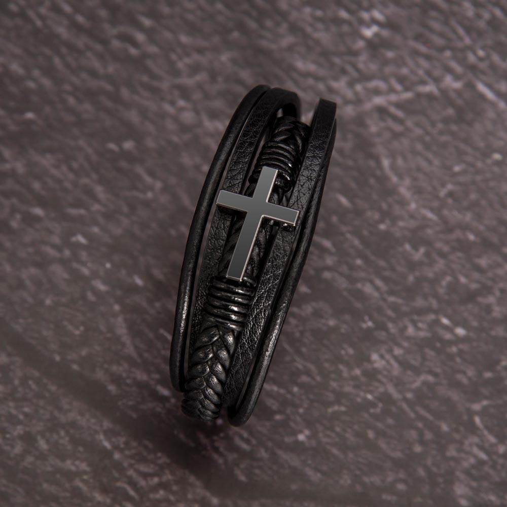 Man of God Cross Bracelet — Gift for Husband